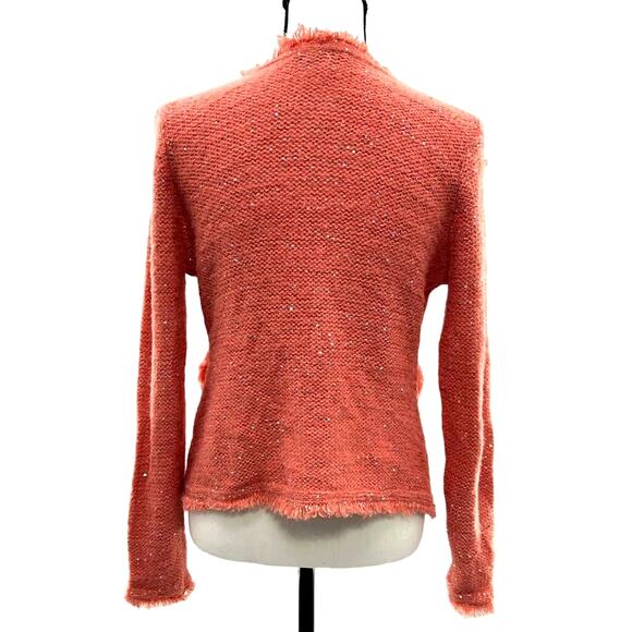 NWOT Sioni Wool Blend Knit Cardigan  Sequins S Jacket MSRP $129 Old Money - Picture 4 of 12